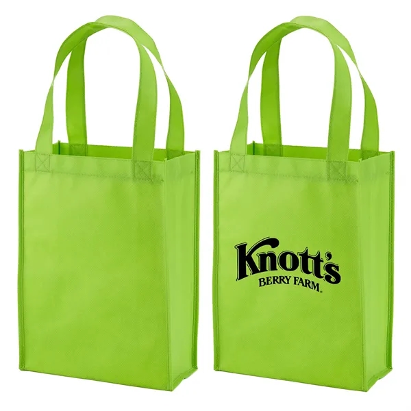 Mini non-woven polypropylene grocery tote bag with 1 color silkscreen imprint... from ASI 37218 Athena Promo (tm)