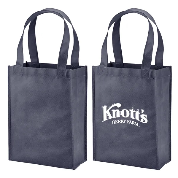 Mini non-woven polypropylene grocery tote bag with 1 color silkscreen imprint... from ASI 37218 Athena Promo (tm)