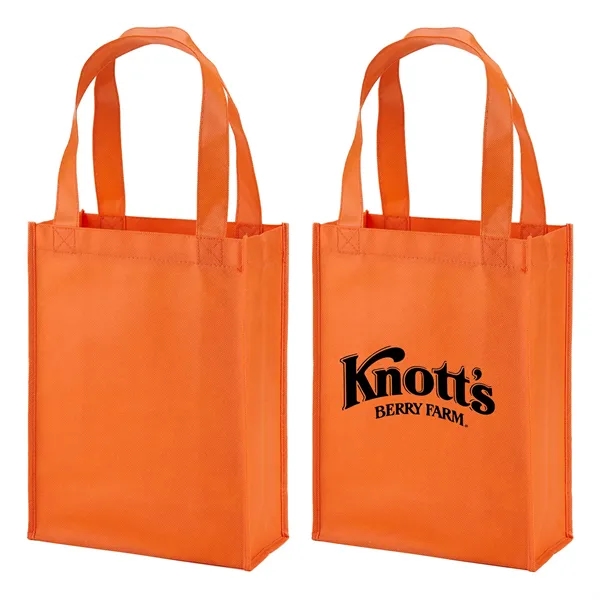 Mini non-woven polypropylene grocery tote bag with 1 color silkscreen imprint... from ASI 37218 Athena Promo (tm)