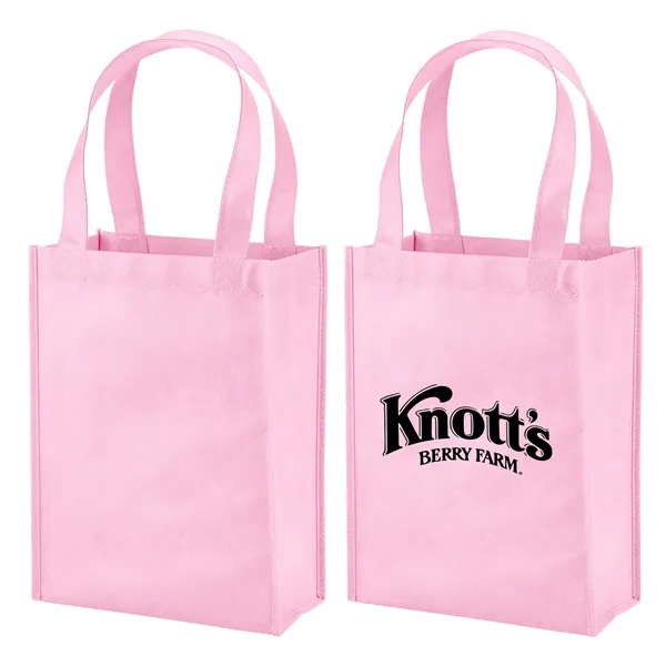 Mini non-woven polypropylene grocery tote bag with 1 color silkscreen imprint... from ASI 37218 Athena Promo (tm)