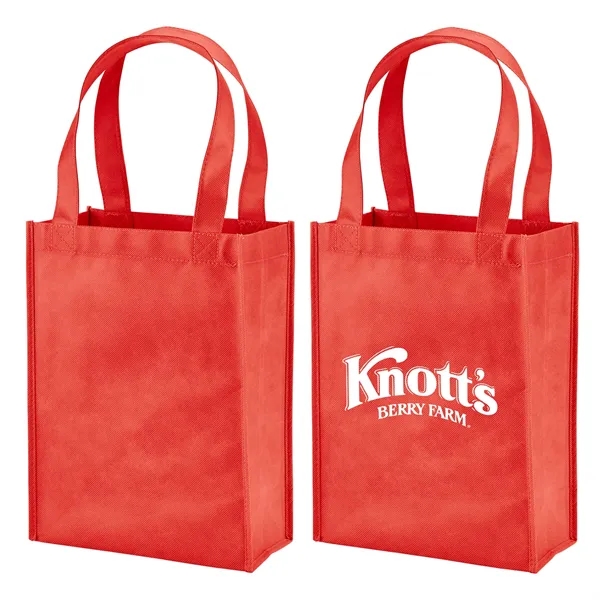 Mini non-woven polypropylene grocery tote bag with 1 color silkscreen imprint... from ASI 37218 Athena Promo (tm)