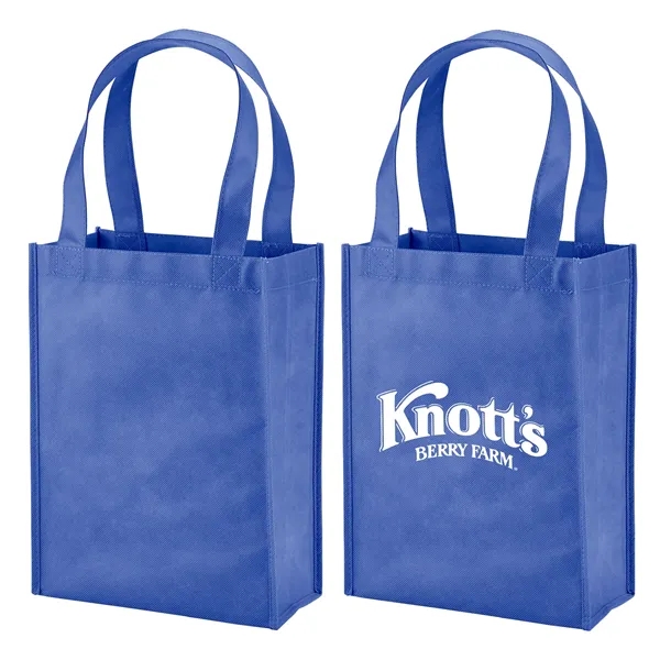 Mini non-woven polypropylene grocery tote bag with 1 color silkscreen imprint... from ASI 37218 Athena Promo (tm)
