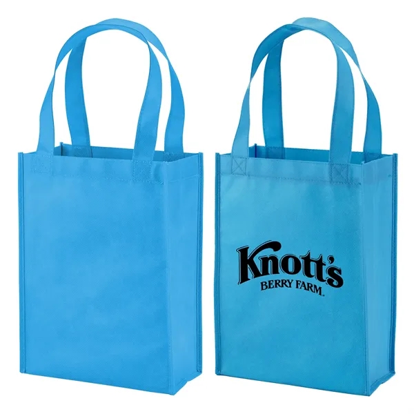 Mini non-woven polypropylene grocery tote bag with 1 color silkscreen imprint... from ASI 37218 Athena Promo (tm)