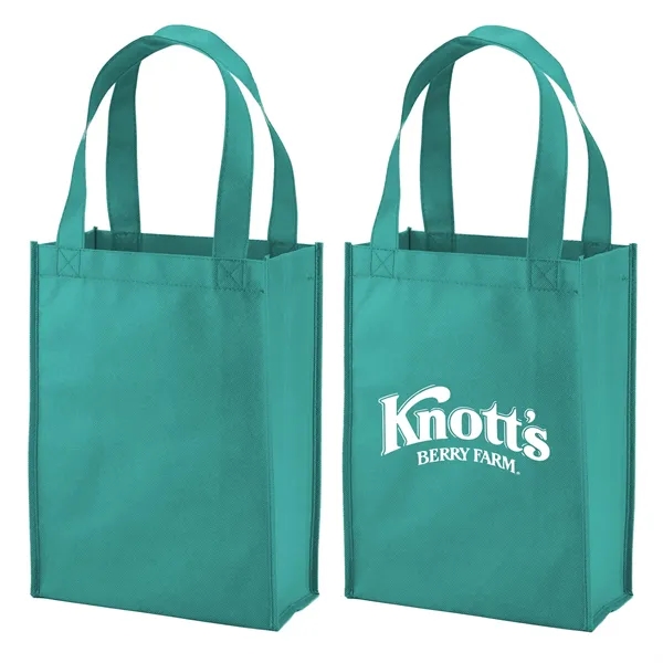 Mini non-woven polypropylene grocery tote bag with 1 color silkscreen imprint... from ASI 37218 Athena Promo (tm)