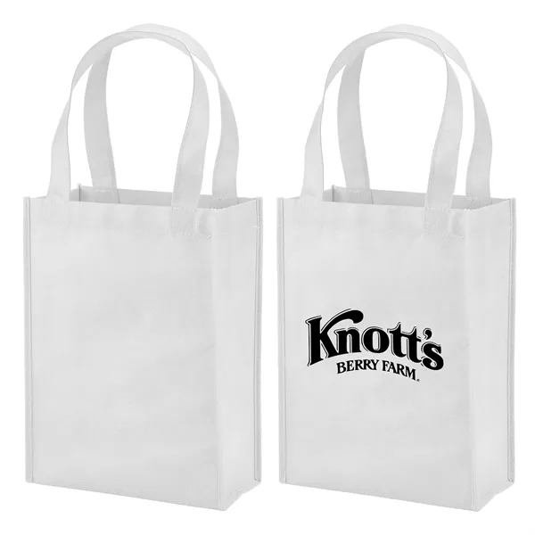 Mini non-woven polypropylene grocery tote bag with 1 color silkscreen imprint... from ASI 37218 Athena Promo (tm)