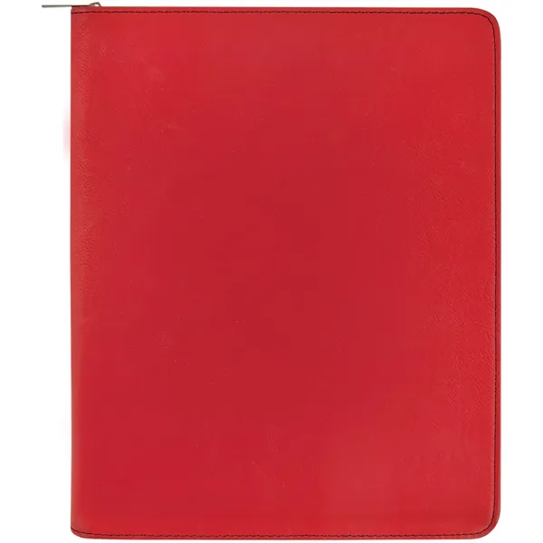 1.5" x 9.5" x 12" red PU leatherette portfolio with zippered... from ASI 74601 Calico