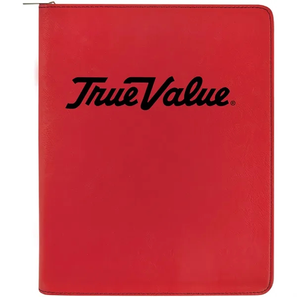 1.5" x 9.5" x 12" red PU leatherette portfolio with zippered... from ASI 74601 Calico