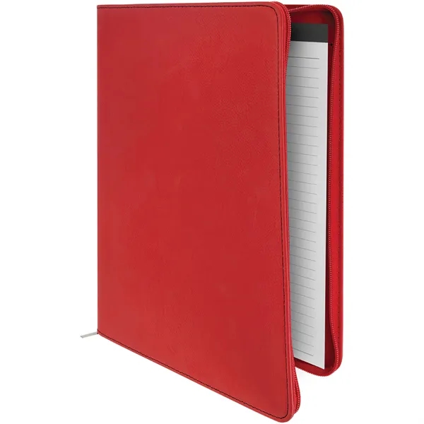 1.5" x 9.5" x 12" red PU leatherette portfolio with zippered... from ASI 74601 Calico