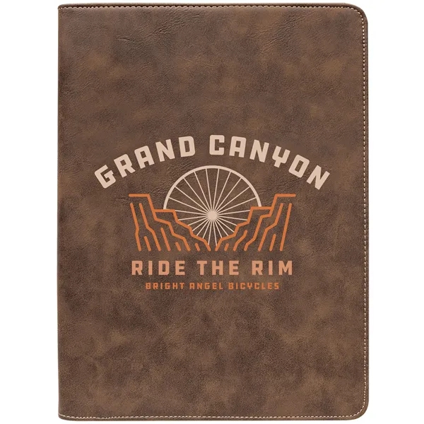 1.5" x 9.5" x 12" rustic gold PU leatherette portfolio 50... from ASI 74601 Calico