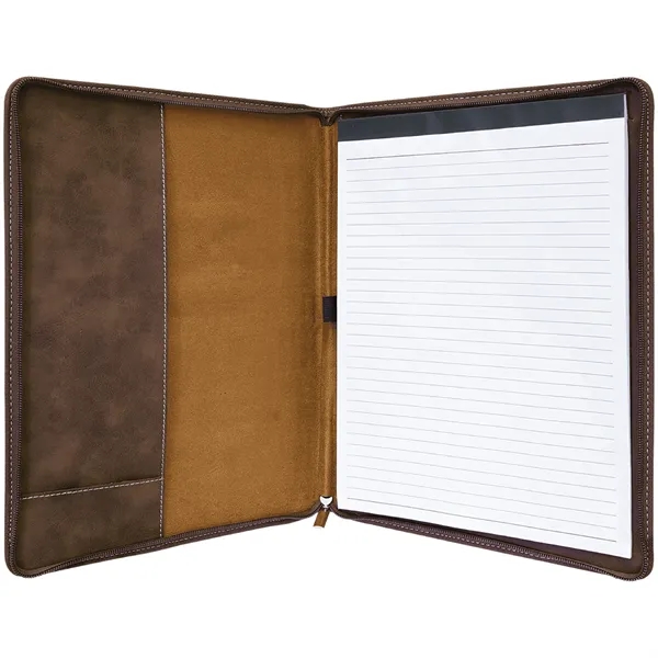 1.5" x 9.5" x 12" rustic gold PU leatherette portfolio 50... from ASI 74601 Calico