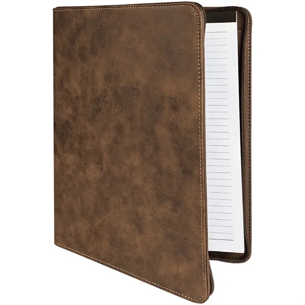 1.5" x 9.5" x 12" rustic gold PU leatherette portfolio 50... from ASI 74601 Calico
