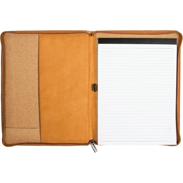 1.5" x 9.5" x 12" portfolio made of light brown leatherette... from ASI 74601 Calico