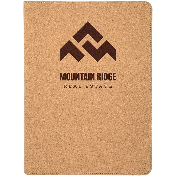 1.5" x 9.5" x 12" portfolio made of light brown leatherette... from ASI 74601 Calico