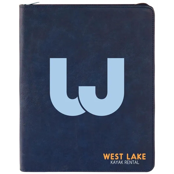 1.5" x 9.5" x 12" portfolio made of blue leatherette with... from ASI 74601 Calico