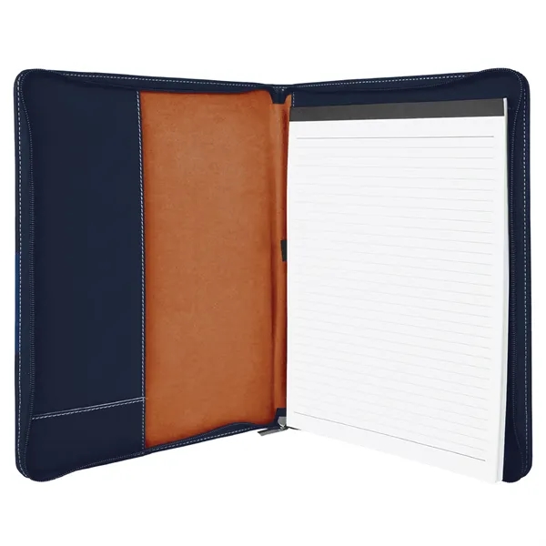1.5" x 9.5" x 12" portfolio made of blue leatherette with... from ASI 74601 Calico