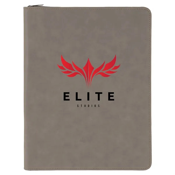 1.5" x 9.5" x 12" portfolio made of gray leatherette with... from ASI 74601 Calico