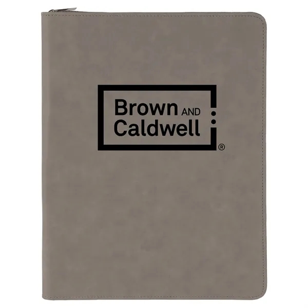 1.5" x 9.5" x 12" portfolio made of gray leatherette with... from ASI 74601 Calico