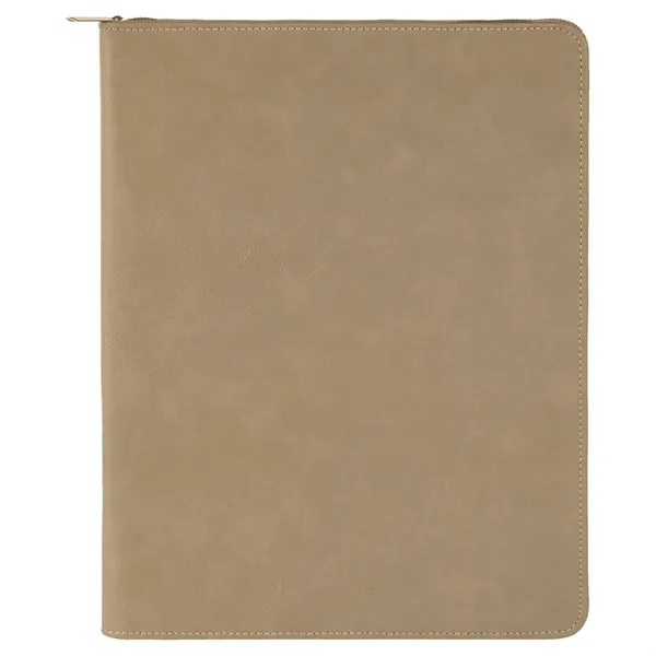 1.5" x 9.5" x 12" portfolio made of light brown leatherette... from ASI 74601 Calico