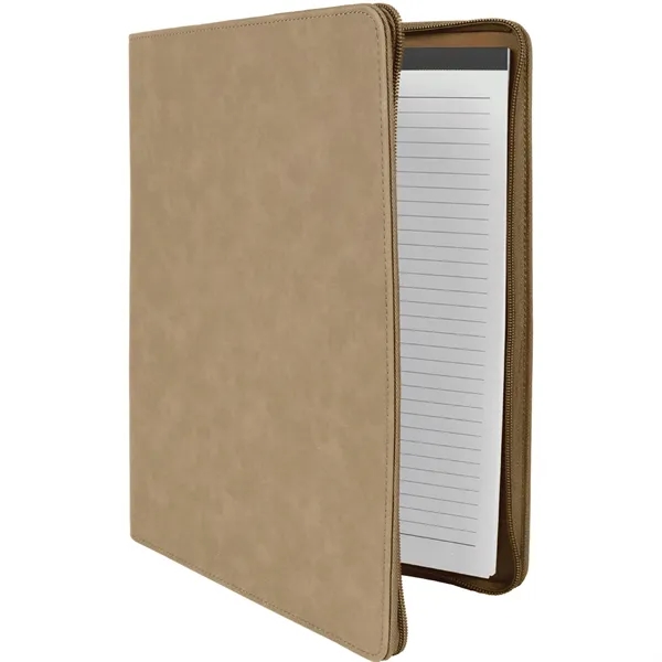 1.5" x 9.5" x 12" portfolio made of light brown leatherette... from ASI 74601 Calico