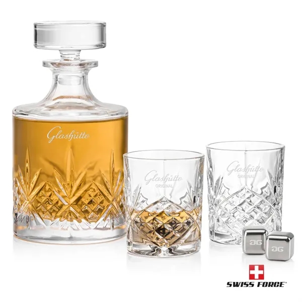 Brinkley 3pc Decanter Set & S/S Ice Cubes... from ASI 84592 St Regis Group
