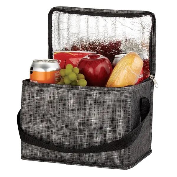 Nonwoven polypropylene lunch bag with foam insulation, zippered main compartment and... from ASI 61125 Hit Promotional Products / Hit®