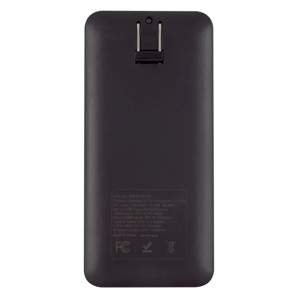 5-in-1 wireless charging power bank with Qi-enabled charging as well as... from ASI 61125 Hit Promotional Products / Hit®