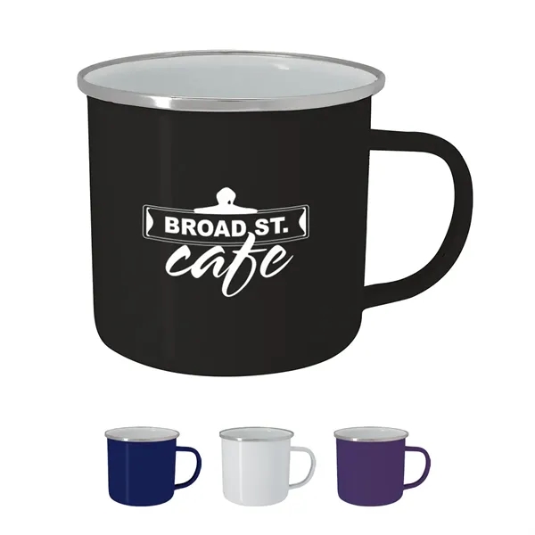 16 oz. mug made of enamel in multiple colors;... from ASI 61125 Hit Promotional Products / Hit®