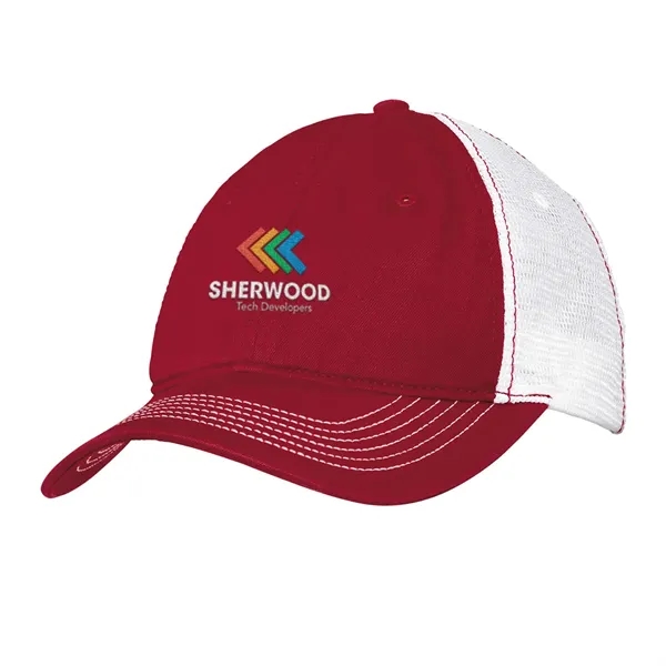 DistrictMesh back cap made of 100% cotton twill with 100% polyester... from ASI 61125 Hit Promotional Products / Hit®