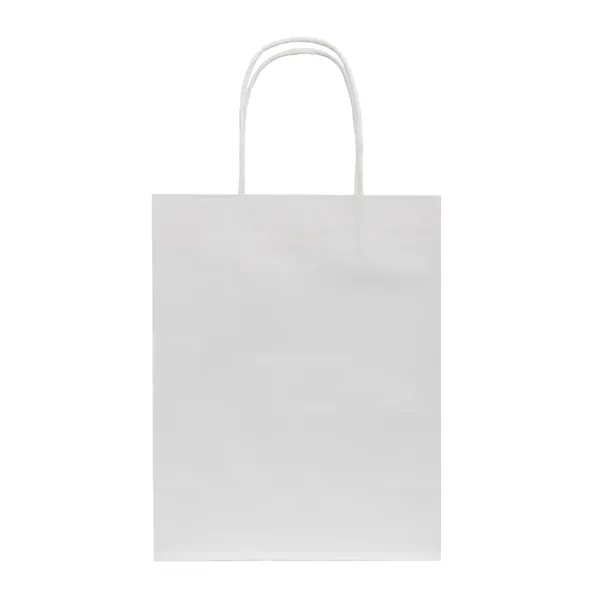 twisted handle white kraft shoppers get a glow-up with a folded... from ASI 75731 PWS / Pacific Western Sales/Cater Line