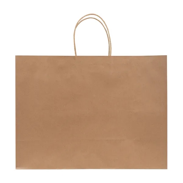 Twisted handle kraft shoppers get a glow-up with a folded turn-top... from ASI 75731 PWS / Pacific Western Sales/Cater Line Pacific Western Sales/PWS