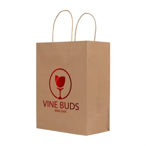 Twisted handle kraft shoppers get a glow-up with a folded turn-top... from ASI 75731 PWS / Pacific Western Sales/Cater Line