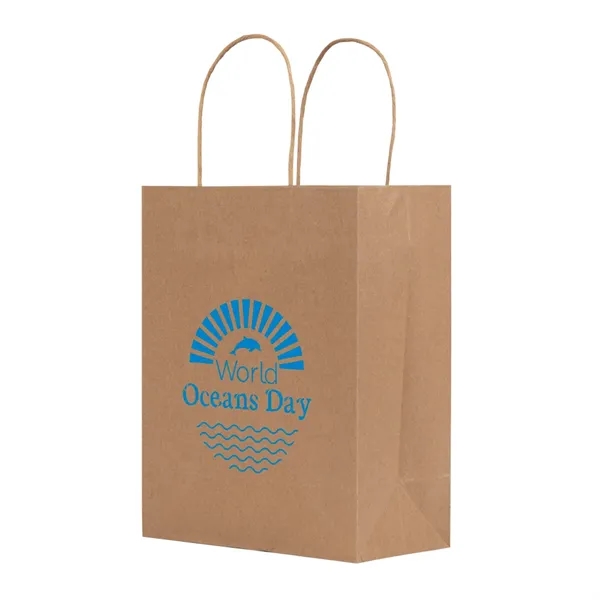 Twisted handle kraft shoppers get a glow-up with a folded turn-top... from ASI 75731 PWS / Pacific Western Sales/Cater Line