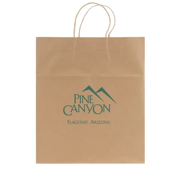 12.2" W x 9.85" D x 14" H kraft bag with... from ASI 75731 PWS / Pacific Western Sales/Cater Line