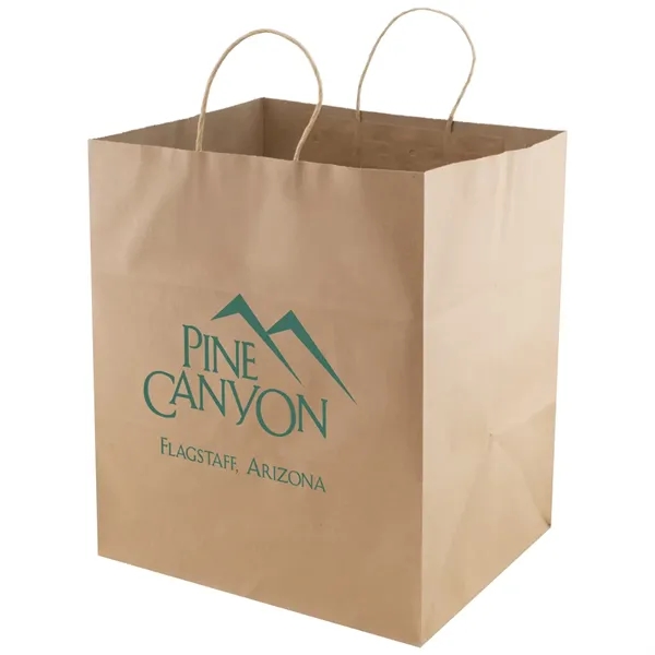 12.2" W x 9.85" D x 14" H kraft bag with... from ASI 75731 PWS / Pacific Western Sales/Cater Line