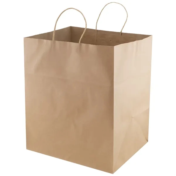 12.2" W x 9.85" D x 14" H kraft bag with... from ASI 75731 PWS / Pacific Western Sales/Cater Line
