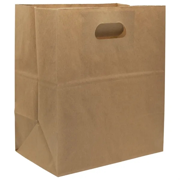 10.25" x 11.8" x 6.7" natural kraft die-cut handle bags with... from ASI 75731 PWS / Pacific Western Sales/Cater Line