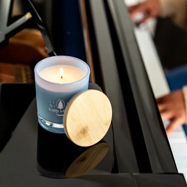 Bamboo soy candle with a vanilla scent for adding ambiance to... from ASI 61125 Hit Promotional Products / Hit®