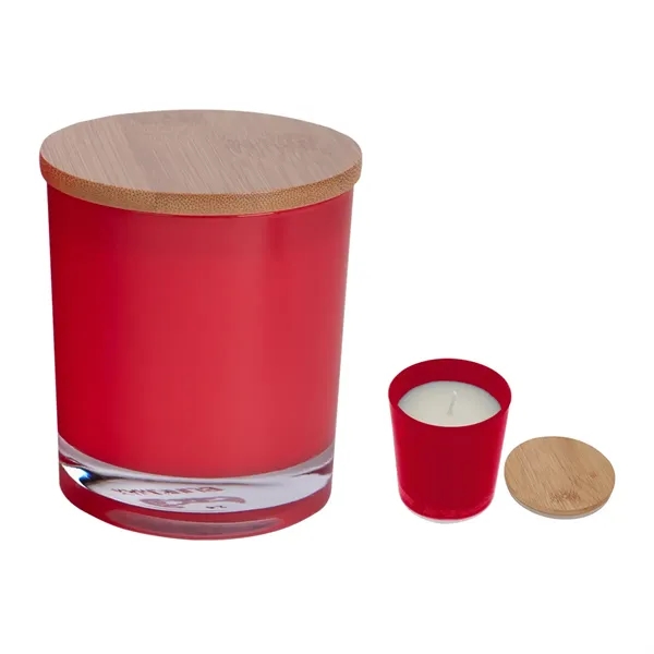Bamboo soy candle with a vanilla scent for adding ambiance to... from ASI 61125 Hit Promotional Products / Hit®