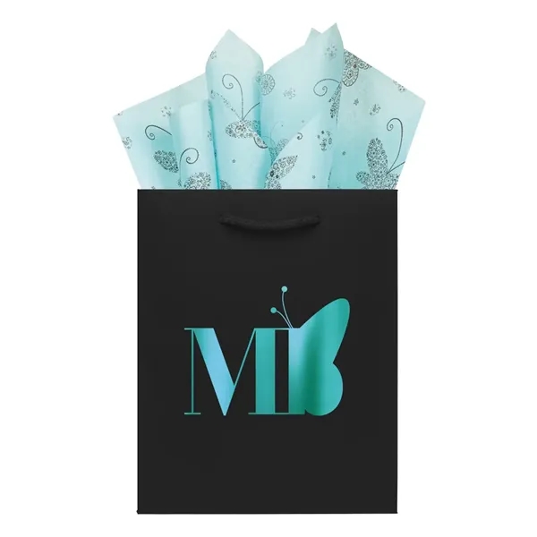 Shopping tote made from 128GSM C2S paper with matching fabric handles,... from ASI 75731 PWS / Pacific Western Sales/PWS