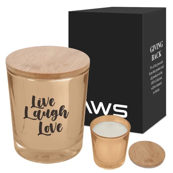 AWS bamboo soy candle that burns clean with a vanilla scent.... from ASI 61125 Hit Promotional Products / Hit®
