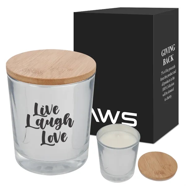 AWS bamboo soy candle that burns clean with a vanilla scent.... from ASI 61125 Hit Promotional Products / Hit®