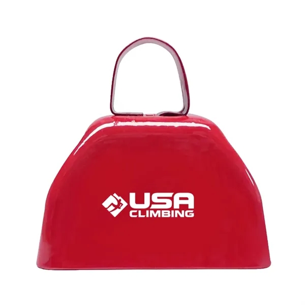 3" metal cowbell with loop handle in assorted colors.... from ASI 63549 Jornik Manufacturing Corp / Jornik