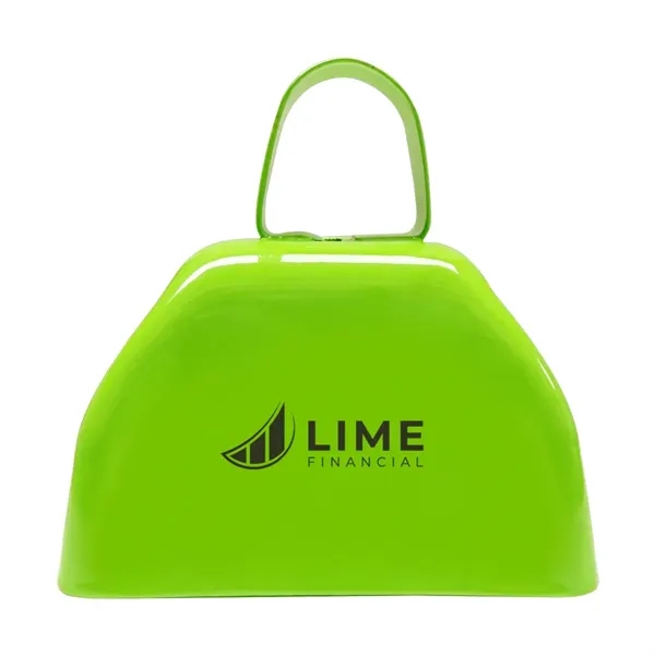 3" metal cowbell with loop handle in assorted colors.... from ASI 63549 Jornik Manufacturing Corp / Jornik