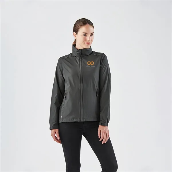 Women's jacket with an adjustable hood and cuffs, a mesh-lined vent,... from ASI 61125 Hit Promotional Products / Hit®
