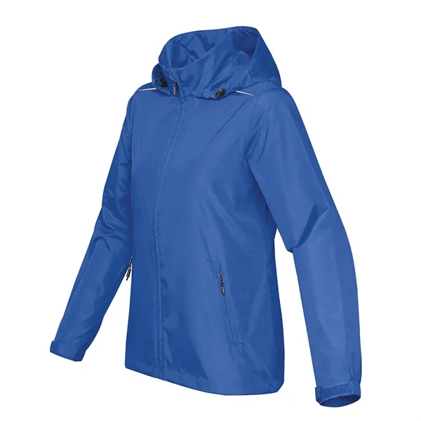 Women's jacket with an adjustable hood and cuffs, a mesh-lined vent,... from ASI 61125 Hit Promotional Products / Hit®