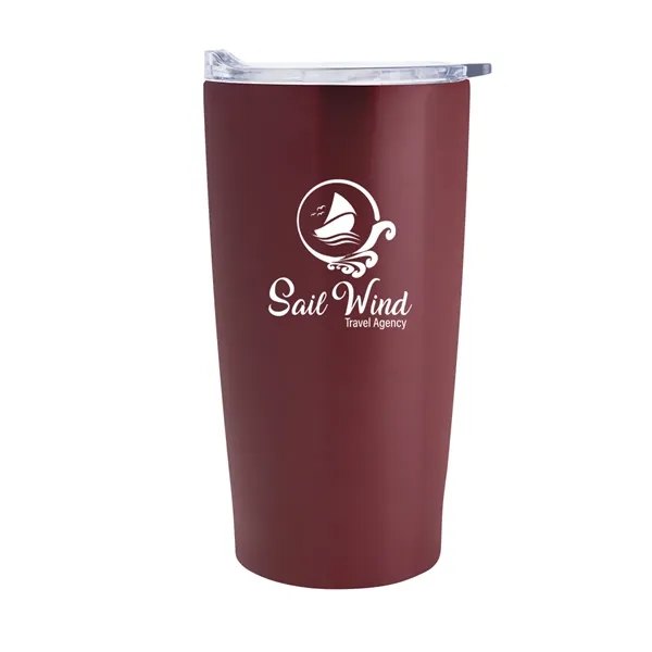 20 oz. stainless steel tumbler with double wall construction and snap-on,... from ASI 61125 Hit Promotional Products / Hit®