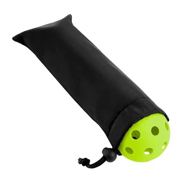 Indoor pickleball set with three 26-hole balls and a polyester drawstring... from ASI 61125 Hit Promotional Products / Hit®