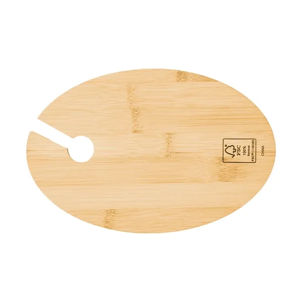 6" x 9" recessed bamboo tray with wine glass holder.... from ASI 61125 Hit Promotional Products / Hit®