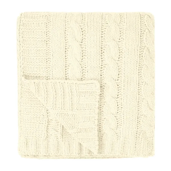 Cable Knit rPET Chenille Blanket... from ASI 61125 Hit Promotional Products / Hit®