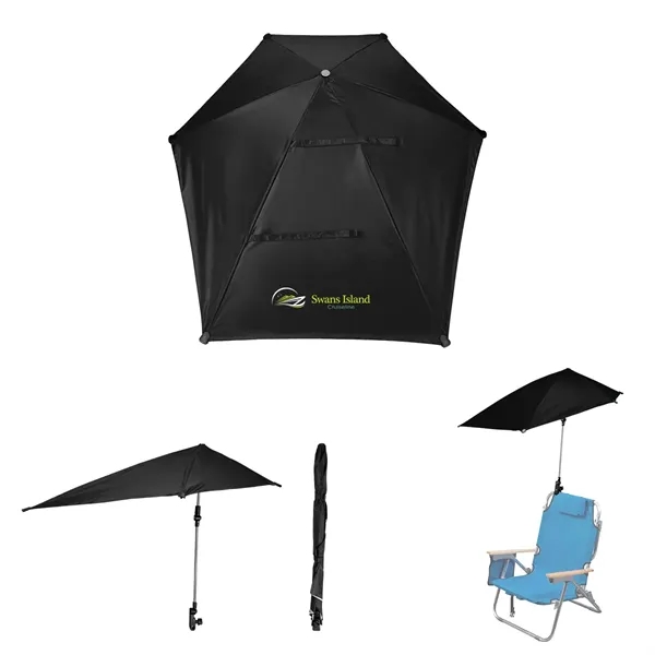 50" Arc SPF 50 Chair Umbrella With 100% rPET Canopy... from ASI 61125 Hit Promotional Products / Hit®